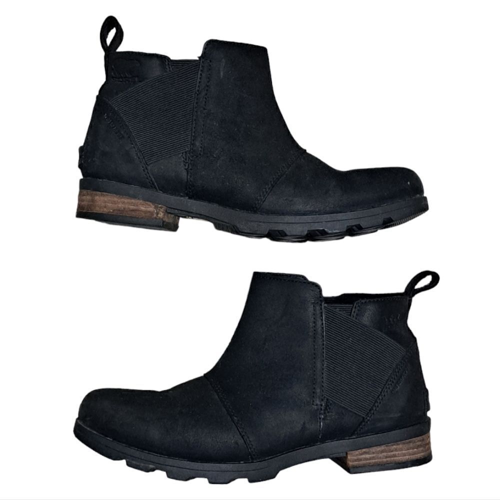 Sorel Women's Emelie Chelsea Boots Size 7.5 Black